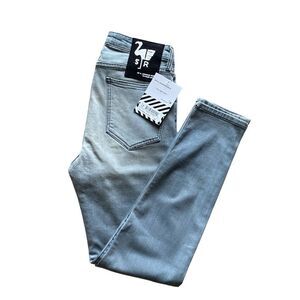 New Sandrine Rose Women's Blue Cotton Blend Distressed Denim Jeans Size 29